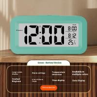 ราคา VINTLOOK นาฬิกาตั้งโต๊ะขนาดเล็กนาฬิกาปลุกเด็กนักเรียนตั้งโต๊ะขนาดเล็กข้างเตียงใช้งานง่ายนาฬิกาอิเล็กทรอนิกส์ (24638000051)