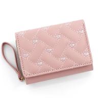 ราคา Love pattern wallet womens short folding bag multifunctional travel document bag (24178225287)