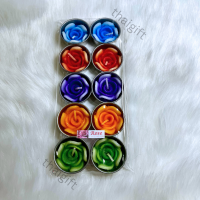 ราคา เทียนหอม เทียนดอกไม้ 1แพ็ค มี 10 ชิ้น เทียน กลิ่นหอม มีหลากหลายลวดลายดอกไม้และสีให้เลือก สวยงาม สินค้าพร้อมส่ง (21412909146)