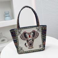 ราคา TataFairy Ethnic style handbag exquisite animal embroidery canvas bag womens shoulder bag butterfly and elephant embroidery (23547133473)