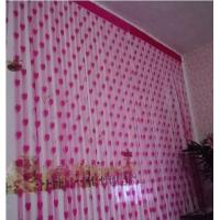 ราคา ม่านตกแต่งลายหัวใจสีชมพูเข้ม พร้อมส่งในไทย (12347797451)