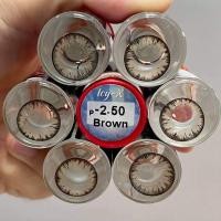 ราคา คอนแทคเลนส์ บิ๊กอาย รุ่น Icy x Chimmer เกล็ดหิมะ เกล็ดน้ำแข็ง สีเทา ตาล Gray Brown มีค่าสายตา 0 00 10 00 (24050653258)