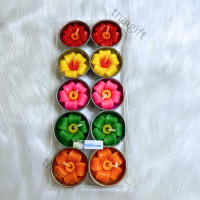 ราคา เทียนหอม เทียนดอกไม้ 1แพ็ค มี 10 ชิ้น เทียน กลิ่นหอม มีหลากหลายลวดลายดอกไม้และสีให้เลือก สวยงาม สินค้าพร้อมส่ง (21412909157)