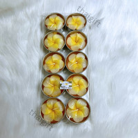 ราคา เทียนหอม เทียนดอกไม้ 1แพ็ค มี 10 ชิ้น เทียน กลิ่นหอม มีหลากหลายลวดลายดอกไม้และสีให้เลือก สวยงาม สินค้าพร้อมส่ง (21412909151)