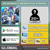 ราคา ไอดี SD Gundam G Generation ETERNAL Global 102000 Diamonds สุ่มตัวละคร SSR 20 ตัวขึ้นไป (24789530119)