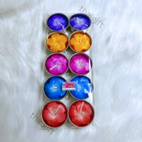 ราคา เทียนหอม เทียนดอกไม้ 1แพ็ค มี 10 ชิ้น เทียน กลิ่นหอม มีหลากหลายลวดลายดอกไม้และสีให้เลือก สวยงาม สินค้าพร้อมส่ง (21412909145)