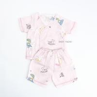 ราคา Little Home Baby ชุดเซ็ทเสื้อผูกหน้าและดุมหน้าพร้อมกางเกงทารก 0 3 เดือน ผ้ามัสลิตคอตตอนทอตาราง นุ่มๆ (24789548643)