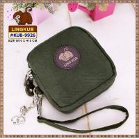 ราคา รุ่นใหม่ กระเป๋าใส่บัตรใส่เหรียญ ทรงสี่เหลี่ยม 2ช่องซิป KB 9926 (22218710494)