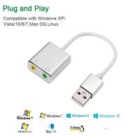 ราคา USB 7 1 Sound Card 3 5mm Audio Stereo Independent 3D External Sound Card 7 1เสียงช่องสำหรับ แล็ปท็อปพีซีเดสก์ท็อป (21956178395)