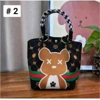 ราคา กระเป๋าผ้าทอสไตส์เกาหลี น่ารัก พร้อมส่ง ทรงขนมจีบ (24990242423)