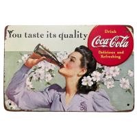 ราคา ป้ายสังกะสี ป้ายวินเทจ ป้ายโค้ก coca cola ขนาด 20x30 เซนติเมตร (11699140857)