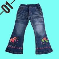 ราคา กางเกงยีนส์เด็กหญิง พร้อมส่ง กางเกงยีนส์ขาม้าเด็ก คละสี คละลาย (21576626669)