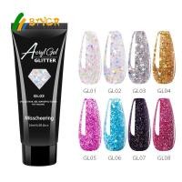 ราคา Poly Builder Gel DIY Kit Jelly Crystal Nail Art Quick Extension Glitter BTYGR (22603134859)