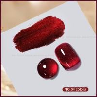 ราคา สีเจลลูกแก้วโทนแดง แดงเข้ม แดงเลือดนก สีทาเล็บเจล cateye โทนแดง RR (21687590363)