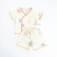 ราคา Little Home Baby ชุดเซ็ทเสื้อผูกหน้าและดุมหน้าพร้อมกางเกงทารก 0 3 เดือน ผ้ามัสลิตคอตตอนทอตาราง นุ่มๆ (24789548641)