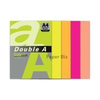 ราคา กระดาษสี สีนีออน Double A ขนาด A4 75 แกรม 100 แผ่น (14978621567)