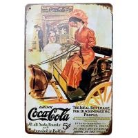 ราคา ป้ายสังกะสี ป้ายวินเทจ ป้ายโค้ก coca cola ขนาด 20x30 เซนติเมตร (11699140854)