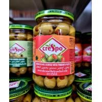 ราคา Crespo Green Olives มะกอกเขียว มะกอกไม่มีเมล็ด มะกอกเขียวสอดไส้พริกแดง ในน้ำเกลือ ตรา ครีสโป 333g (12475179460)