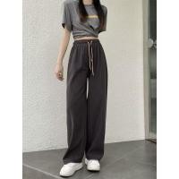 ราคา พร้อมส่งในไทย กางเกงขายาวเอวสูง เอวยางยืด ขายาว ผ้าลูกฟูกหนานุ่ม (23807394055)