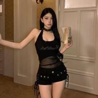 ราคา เสื้อสายเดี่ยวตาข่ายแต่งเพชร สไตล์เซเลบ (24394134056)