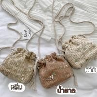 ราคา QNQN ทอผู้หญิงเวอร์ชั่นเกาหลีเฉพาะกลุ่มออกแบบ Bucket Bucket Bucket Bucket Bucket ขนาดเล็กสดเรียบง่ายลูกไม้ถักกระเป๋า (23149853274)