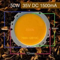 ราคา LED cob 50W 1500mA 3000K warm white chip spotlight LED ชิปสปอทไลท์50วัต (23689308055)