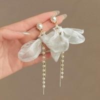 ราคา ต่างหูดอกไม้2025ใหม่ที่พูดเกินจริงสำหรับผู้หญิง ต่างหูกลีบดอกไม้ผ้าชีฟองอุปกรณ์เสริมหูสไตล์เกาหลีกระชับสัดส่วน (24269371860)