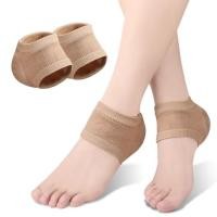 ราคา DIDI 1Pair เจลซิลิโคนส้นถุงเท้าป้องกันการแตกผ้ายืดหยุ่นสําหรับเท้าบรรเทาอาการปวดแผ่นส้นเท้าป้องกันผิวซ่อมเบาะครึ่งหลาถุงเท้า (21846694970)