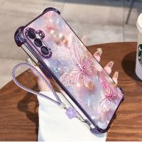 ราคา Casing For Samsung A26 A36 A16 A56 5G Phone Cases Luxury Soft Silicone DustProof Four Corner Protection ShockProof With Big Pink Butterfly SJ168 (24935095821)