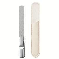 ราคา ตะไบเล็บสแตนเลสพร้อมซองหนัง ตะไบเล็บโลหะสองด้านพร้อมที่จับกันลื่น บัฟเฟอร์ตะไบเล็บโลหะ (24416769441)