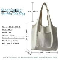 ราคา ผ้าใบผู้หญิงกระเป๋าสะพายใหม่ความจุขนาดใหญ่กระเป๋าช้อปปิ้งแบบพกพาสีดำและสีขาว (23910739678)