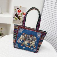 ราคา QNQN Fashion tote bag high end ethnic style womens handbag large capacity womens armpit bag portable outdoor commuting handbag embroidered canvas handbag (23377032383)