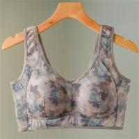 ราคา YIFAFA Plus Size Bra Wireless Bra Summer Thin Traceless Underwear Comfortable Womens Vest style Printed Bra (23816532339)