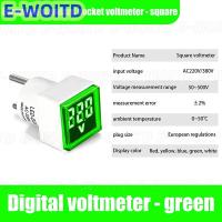 ราคา XYY AC 220V 230V Universal Square European Plug Type Household Digital AC Voltmeter Indicator Voltage Measurement Monitor (24918845871)