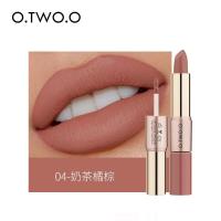 ราคา O TWO O lipstick 12 Color Cosmetics Matte Lipstick 2 In 1 (24465223314)