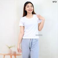 ราคา t5222 เสื้อยืด คอกลมแขนสั้นผู้หญิง ทรงเต็มตัว ผ้าร่อง เนื้อนิ่มยืด สวมใส่สบาย (23605531382)