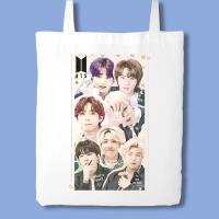 ราคา กระเป๋าผ้าแคนวาส กระเป๋าผ้าลายBTS บังทัน V 1 กระเป๋าสะพายข้างลายน่ารักสไตล์เกาหลี ถุงผ้า (14610520970)