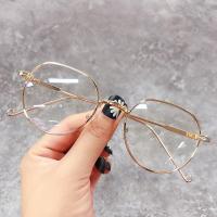 ราคา 1 0 To 6 0ป้องกันแสงสีฟ้าแว่นตาสายตาสั้นทรงกลมทันสมัยแว่นสายตาสั้นสำหรับผู้หญิงสีดำผู้ชายกรอบทอง (19742608879)