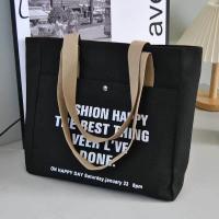 ราคา กระเป๋าผ้าใบ Tote Bag ทรงเรียบง่าย สไตล์วินเทจ กระเป๋าสะพายไหล่ข้างเดียวสำหรับนักเรียน กระเป๋าใส่หนังสือ กระเป๋าเดินทางแบบซิป (24883409618)
