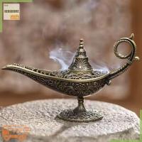 ราคา HENGHOME ตะเกียงธูปโลหะมีกลิ่นหอมและเทียนไม่มีกลิ่นโคมไฟสไตล์โบราณของตกแต่งบ้านของขวัญเครื่องหอมอาหรับ (24592396745)