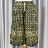 ราคา กางเกงผ้าถุงลายไทย กางเกงขาสั้น กางเกงอาม่า ไซส์ใหญ่ ผ้านิ่ม สีไม่ตก (24774025519)