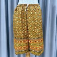 ราคา กางเกงผ้าถุงลายไทย กางเกงขาสั้น กางเกงอาม่า ไซส์ใหญ่ ผ้านิ่ม สีไม่ตก (24774025542)