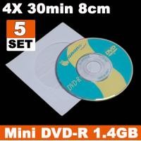 ราคา แผ่นเปล่า Mini DVD R พร้อมซอง 5 ชุด 8cm High quality mini empty blank record DVD disc Up to 4X disk for DVD R for VCR camera 1 4GB 30MIN (21830748054)