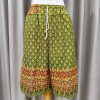 ราคา กางเกงผ้าถุงลายไทย กางเกงขาสั้น กางเกงอาม่า ไซส์ใหญ่ ผ้านิ่ม สีไม่ตก (24774025521)