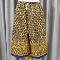 ราคา กางเกงผ้าถุงลายไทย กางเกงขาสั้น กางเกงอาม่า ไซส์ใหญ่ ผ้านิ่ม สีไม่ตก (24774025516)