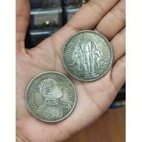 ราคา เหรียญที่ระลึกสยามมินทร์มหาวชิราวุธเหรียญ 1 บาทสยามรัฐพ ศ 2460 เนื้อเงินเก่า (24056179261)