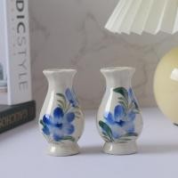 ราคา แพ็คคู่ 2 ชิ้น แจกันเซรามิคงานไทย แจกันสูงสามนิ้ว แจกันเล็ก แจกันทรงอ้วน แจกันหิ้งพระ แจกันเซรามิค แจกันดอกไม้ (17352844712)