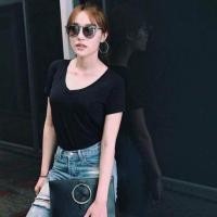 ราคา เสื้อเรย่อนคอวี เสื้อยืดผ้าเรย่อน มีกระเป๋าหน้า เสื้อยืดสวยๆ เสื้อยืดน่ารัก (25023887196)