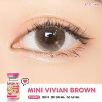 ราคา คอนแทคเลนส์ Mini VIVIAN Gray Brown ยี่ห้อ kitty kawaii ค่าสายตาปกติ 700 (23986983547)