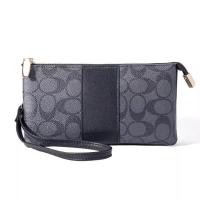 ราคา กระเป๋าสตางค์หนัง PU แฟชั่นสำหรับผู้หญิง กระเป๋าสตางค์แบบหนังสือพิมพ์ลายเรขาคณิต กระเป๋าสตางค์แบบสั้น กระเป๋าสตางค์แบบมีสายสะพายไหล่ (24766959146)